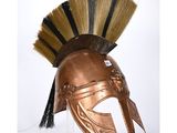 a close up of a helmet with a brush on top of it