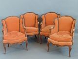 four chairs with orange upholstered upholstered upholstered upholstered upholstered upholstered upholstered upholstered