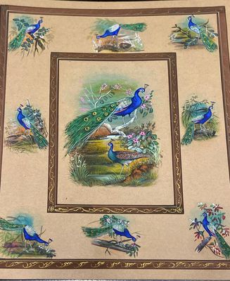 a picture of a picture of birds on the wall