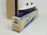 a box with a model of a ship on it