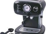 une photo d'une machine à café noire équipée d'un moulin à café