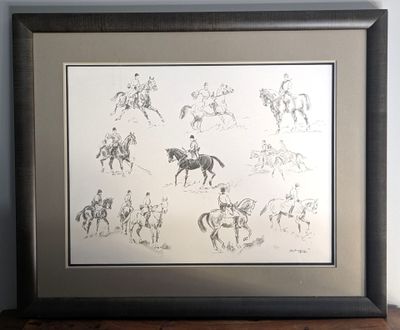 a picture of a picture of a horse and rider