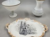une assiette avec la photo d'un homme et d'une femme