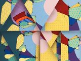 la photo d'une photo d'un morceau de papier coloré
