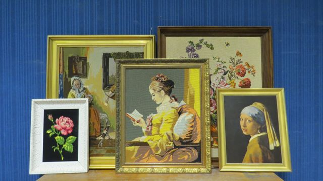 4 canevas et repro de Vermeer 