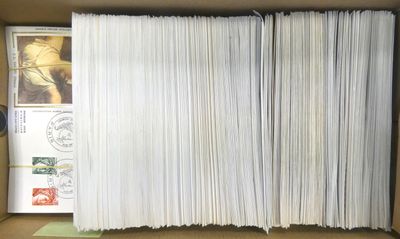 a box with a bunch of papers inside of it