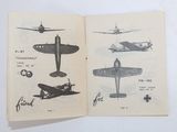 a book with a drawing of airplanes on it