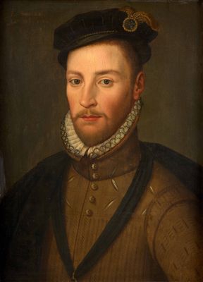 portrait d'un homme vêtu d'un manteau marron et d'un chapeau noir