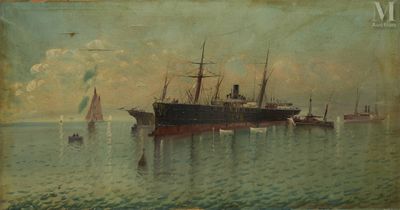 une image représentant un tableau de bateaux sur un plan d'eau
