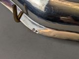 a close up of a metal object on a table