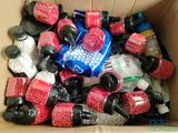 a cardboard box filled with many different types of items