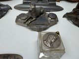 a lot of metal items that are on a table