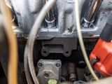 a close up view of the engine of a motorcycle