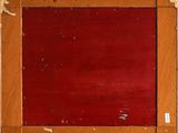 an image of a painting of a red square on a wooden frame