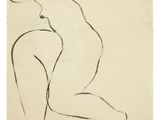 an image of a drawing of a nude woman sitting on her knees