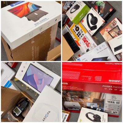 many different pictures of a cell phone in a box