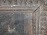 a picture of a painting of a rooster in a frame