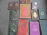 many books that are sitting on the floor together