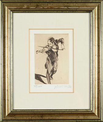 an image of a drawing of a woman with a golf club in her hand