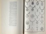 an open book with a picture of a pattern on it