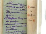 a book that is open to a page with writing on it
