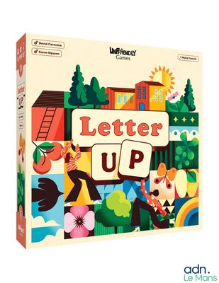 the board game letter up is a fun way to learn letters and numbers