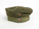 an image of a green hat with a red star on it