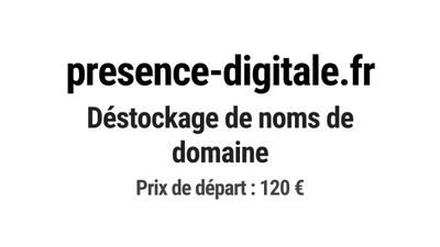 Nom de domaine presence-digitale.