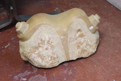 Jerôme HEBERT (XX°) Sculpture en marbre en taille directe si…