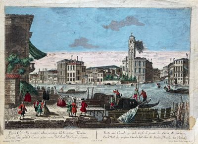 une photo d'un tableau représentant une vue de ville