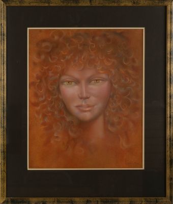 Leonor FINI (1907-1996), 3 lithographies : "visage de femme …