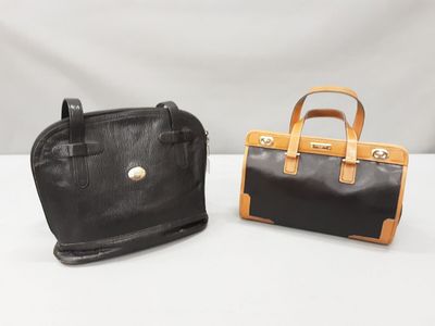 MORABITO, MAC DOUGLAS. Ensemble de deux sacs en cuir noir.