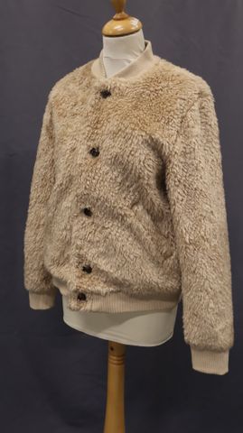 INES DE LA FRESSANGE – Blouson imitation fourrure, doublée orange...
