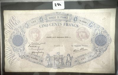 une photo d'un ancien billet de banque français sur lequel figurent deux hommes