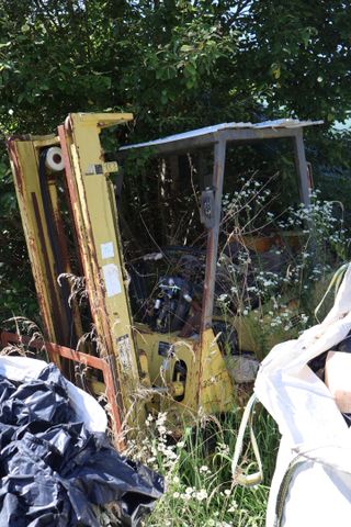 Épave de chariot élévateur Mitsubishi, épave de chariot télescopi...