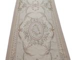 an image of a white rug with a floral design on it