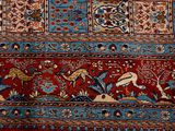 an oriental rug with a variety of different colors and patterns