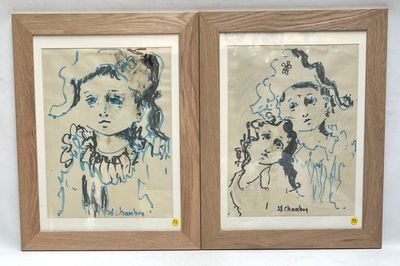 CHAMBON Emile-François (Ecole Suisse 1905-1993) - Portraits …