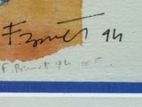 a picture of a painting of a bird on a postcard