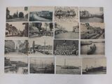 an old photo of a bunch of pictures of people and boats