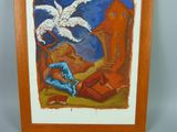 an image of a picture of a painting of a man and a bird