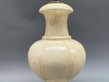 une image représentant un vase blanc surmonté d'une lampe