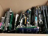 a box full of assorted electronic components in it