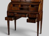 an image of a wooden desk with drawers and drawers