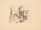 an image of a drawing of a group of people sitting on a couch