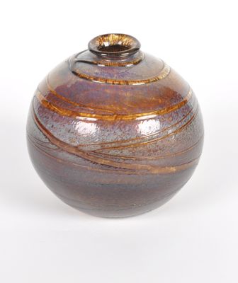 Jean-Claude NOVARO (1943-2014) : Vase boule en verre soufflé… - Photo 1
