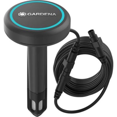 the gardena charger is connected to a cable and plugged into a charger