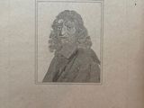 an old picture of a man with long hair