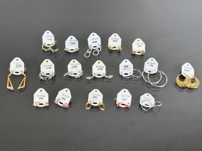 a lot of small white objects on a black table