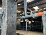 un cheval qui se trouve à l'intérieur d'une grange